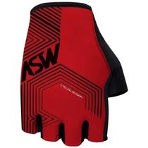 Luva Ciclismo Asw Flex Polygon Meio Dedo Vermelha Luva Ciclismo Asw Flex Polygon Meio Dedo Vermelha