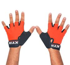 Luva Ciclismo Bike Academia Meio Dedo KTR Sport P Laranja