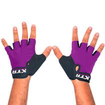 Luva Ciclismo Bike Academia Meio Dedo KTR Sport Violeta