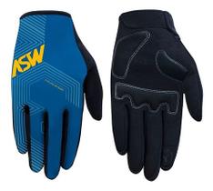 Luva Ciclismo Bike Asw Flex Polygon Azul Petroleo