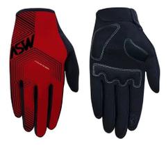 Luva Ciclismo Bike Asw Flex Polygon Vermelha Luva Ciclismo Bike Asw Flex Polygon Vermelha
