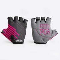 Luva Ciclismo HUPI Eco Dedo Curto Lines Pink