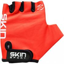 Luva Ciclismo Skin Fun Meio Dedo - Vermelho - G