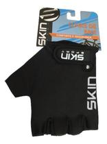 Luva Ciclista Bike Skin Sport Meio Dedo - Preto/Branco - G