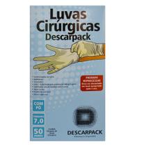 Luva Cirúrgica Descarpack 7.0, com Pó - Kit com 12 Pares