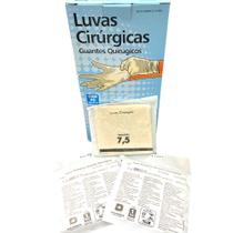 Luva Cirúrgica Descarpack 7.5, com Pó - Kit com 12 Pares