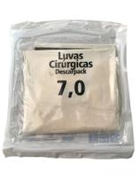 Luva Cirúrgica Descarpack, Latex com Pó, 7.0 - Kit com 10 Pares