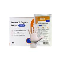 Luva Cirúrgica Estéril Látex Com Pó Kit 50 Pares Medix Tamanho 7.5