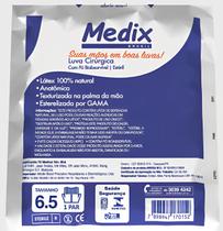 Luva cirurgica latex c/po tam 6.5 par - medix Luva cirurgica latex c/po tam 6.5 par - medix
