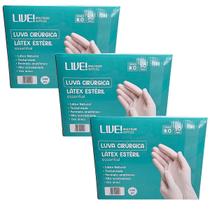 Luva cirúrgica latéx estéril c/pó 8.0 essential 150 par live tamanho:8.0