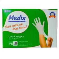 Luva Cirúrgica Medix Brasil - Sem Pó, Látex Natural