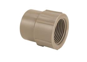 Luva Cola Rosca Marrom PVC Soldável 20mm ou 1/2" - Amanco