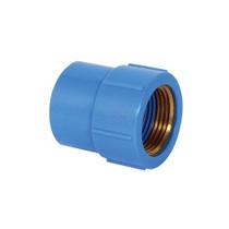 Luva com Bucha de Latão para Água Azul - Krona, Tamanho: 25mmx3/4"