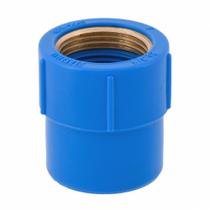 Luva com Bucha PVC Azul Roscável e Soldável 3/4x3/4" 25x25mm Plastilit Luva com Bucha PVC Azul Roscável e Soldável 3/4x3/4" 25x25mm Plastilit