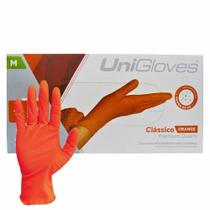 Luva Com Pó Unigloves Clássico Orange Tam:m C/100un Luva Com Pó Unigloves Clássico Orange Tam:m C/100un