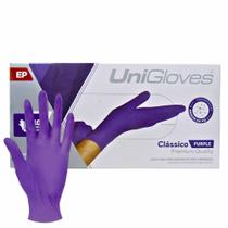 Luva Com Pó Unigloves Clássico Purple Tam:ep C/100un