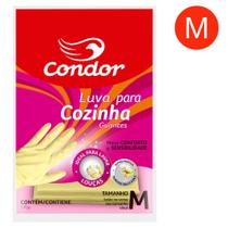 Luva Condor para Cozinha cor Bege Média C/ 1 Par. Mais fina e ideal para lavar louça. - PERFECT