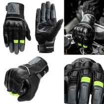 Luva Couro Motowolf Motociclista Masculina E Feminina