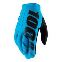 Luva Cross Motocross 100% Brisker Azul Cross Trilha Bike