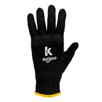 Luva de Algodão 4 fios Tricotada Preta CA 34492 Kalipso
