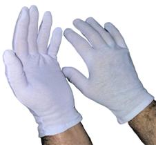 Luva De Algodão Branco 12 Pares Tamanho M