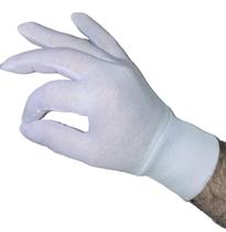 Luva De Algodão Kit 12 Prs Branca M Com Punho