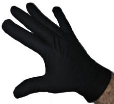 Luva de Algodão Kit 4 Pares Preta Tamanho M Antialérgica Fantasia Motociclista Alergia