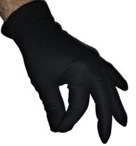 Luva de Algodão Kit 4 Pares Preta Tamanho P Antialérgica Fantasia Motociclista Alergia