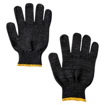 Luva De Algodão Pigmentada 10" 550g Preta Fertak