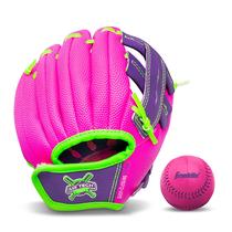 Luva de beisebol Franklin Sports AirTech Youth 8.5 rosa/roxa Luva de beisebol Franklin Sports AirTech Youth 8.5 rosa/roxa