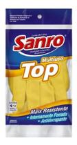 Luva de Borracha Latex Sanro Top Amarela Tam. 7(M)