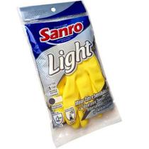 Luva de borracha light g amarela sanro