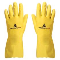 Luva de Borracha Natural Flocada Amarela 30cm Deltaplus VE200