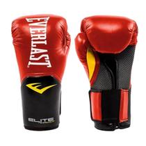Luva de boxe e muay thai everlast pro style elite v2 vermelha e preto