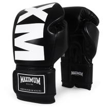 Luva De Boxe E Muay Thai Maximum Mxm Black 12 Oz - Maximum Boxing