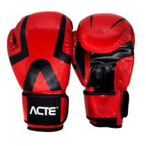 Luva de Boxe e Muay Thai Premium , Vermelho, Tam 16oz, P16-16, Acte Sports