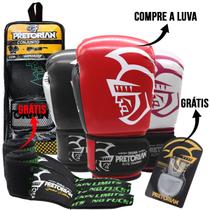 Luva De Boxe Muay Thai Elite Pretorian + Bandagem + Bucal + Bolsa