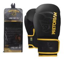 Luva De Boxe Muay Thai Kickboxing First Fx2 Preto/Amarelo Pretorian