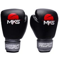 Luva de boxe muay thai kickboxing prospect preta/prata - mks combat Luva de boxe muay thai kickboxing prospect preta/prata - mks combat