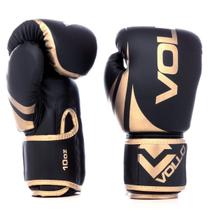 Luva De Boxe Muay Thai Kickboxing Training 10oz Dourada Vollo