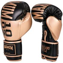 Luva de boxe muay thai kickboxing trainning dourada/preta profissional - maximum