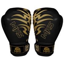 Luva De Boxe Muay Thai Mks Mythology Em Couro Black Luva De Boxe Muay Thai Mks Mythology Em Couro Black