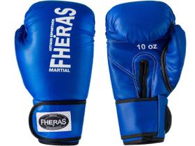 Luva de Boxe Muay Thai MMA 08oz Azul Fheras