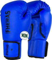 Luva de Boxe Muay Thai MMA 16oz Azul Fheras