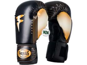 Luva de Boxe Muay Thai MMA Kickboxing Dourado/Preto 10oz