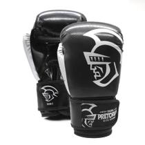 Luva de Boxe/Muay Thai Pretorian Elite Training - Preta/Prata Luva de Boxe/Muay Thai Pretorian Elite Training - Preta/Prata