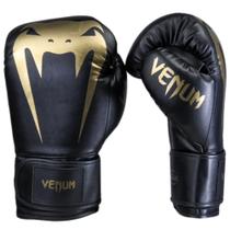 Luva de boxe muay thai venum giant full logo pro black gold Luva de boxe muay thai venum giant full logo pro black gold