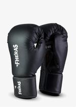 Luva de Boxe Preta Treino Muay Thai Kickboxing Academia Resistente