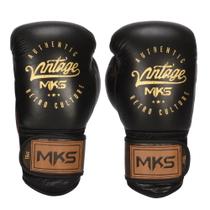 Luva de Boxe Profissional em Couro MKS Vintage com fechamento em tiras autocolantes