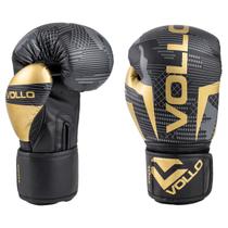 Luva de Boxe Vollo Muay Thai Kickboxing Training 10oz Preta, Cinza e Dourada Luva de Boxe Vollo Muay Thai Kickboxing Training 10oz Preta, Cinza e Dourada